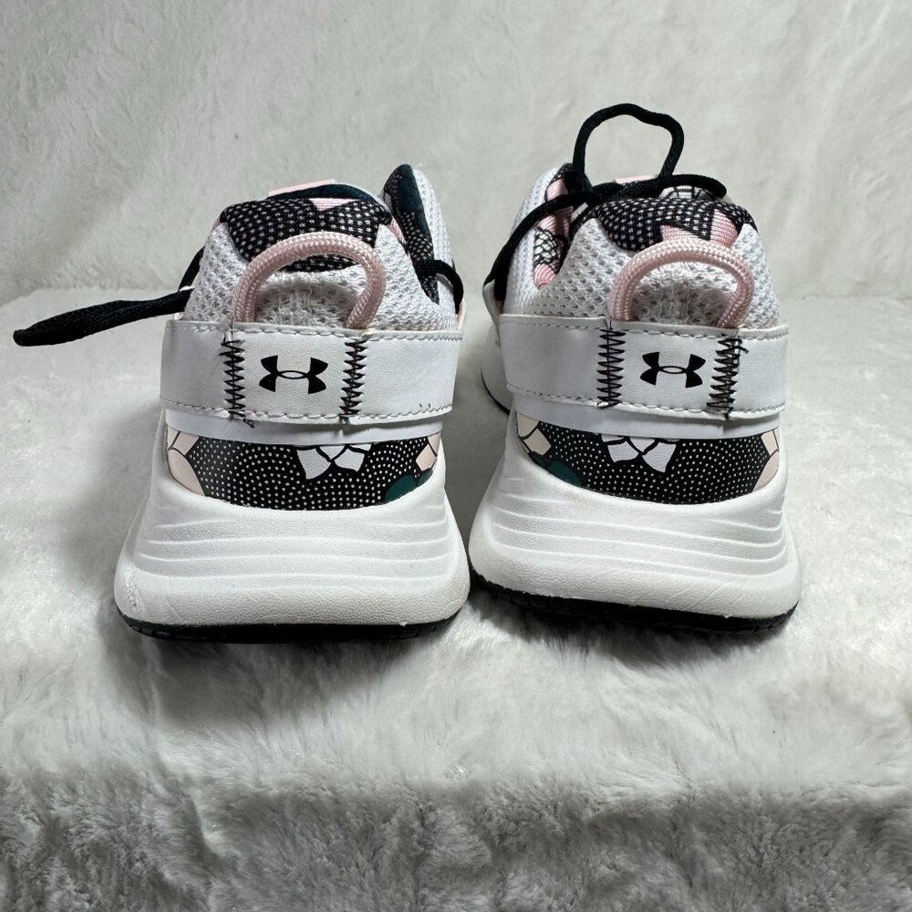 Under Armour Womens White & Pink Athletic Running Shoes Charged Breathe FN Print - Picture 5 of 8